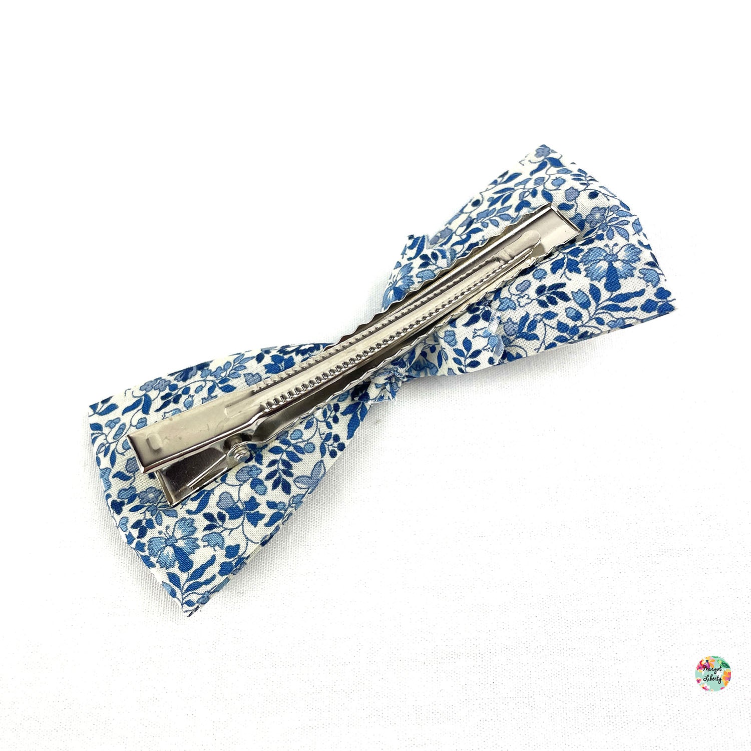 Grande Barrette Liberty "Katie and Millie bleu"