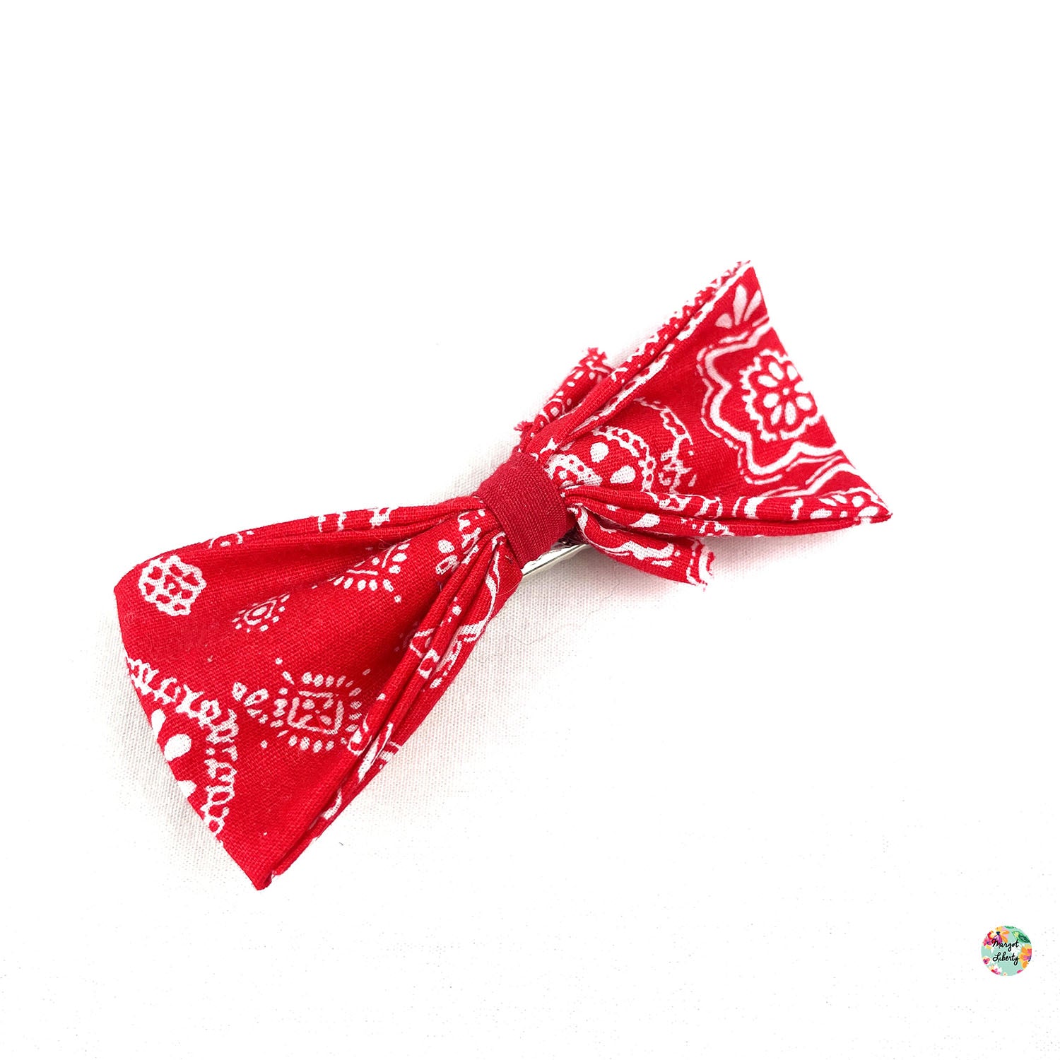 Grande Barrette Bandana rouge