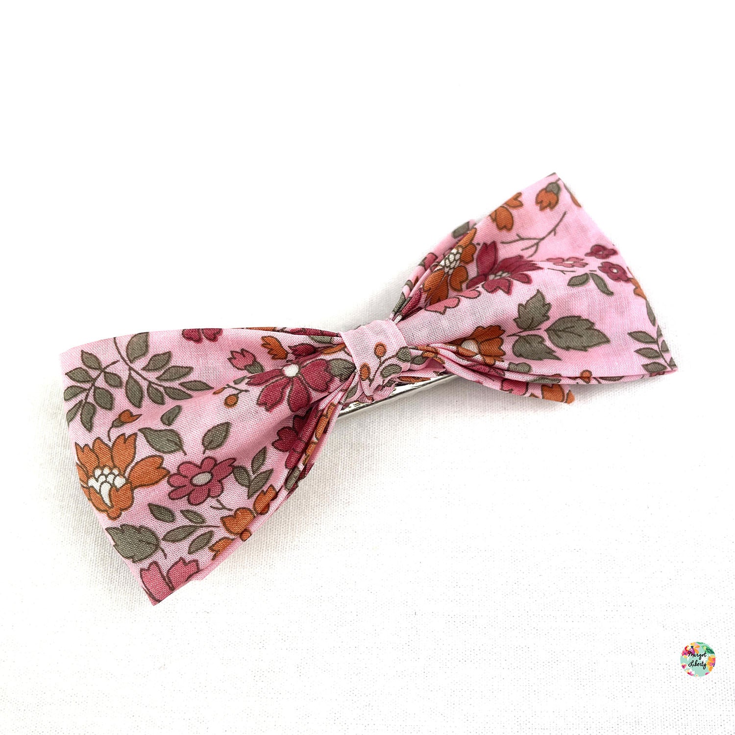 Grande Barrette Liberty "Capel Floret Rose Buvard"