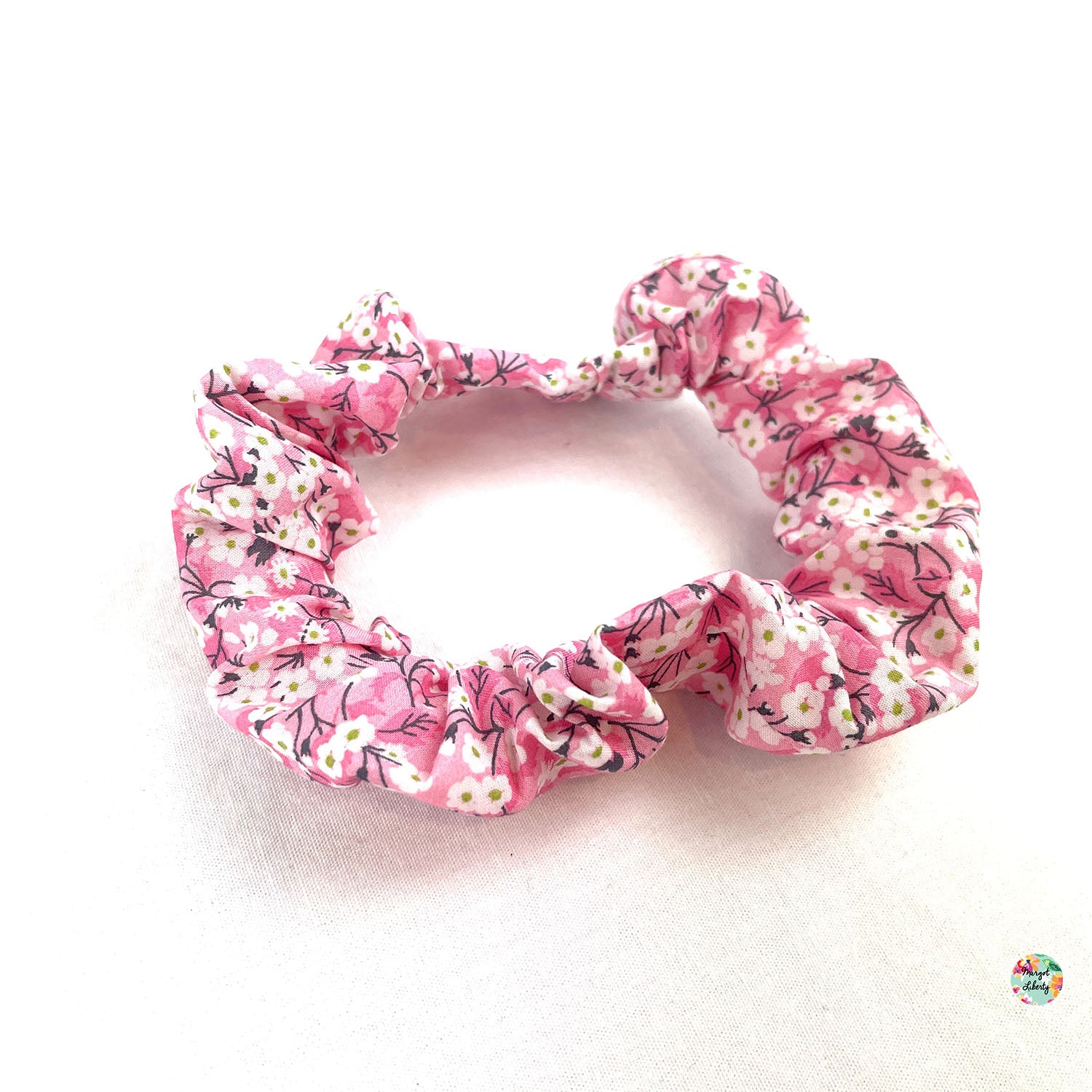 Chouchou Liberty "Mitsi Orchidée Rose