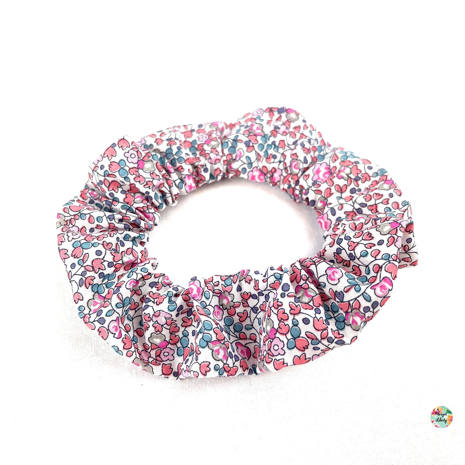 Chouchou Liberty "Eloïse rose et bleu"