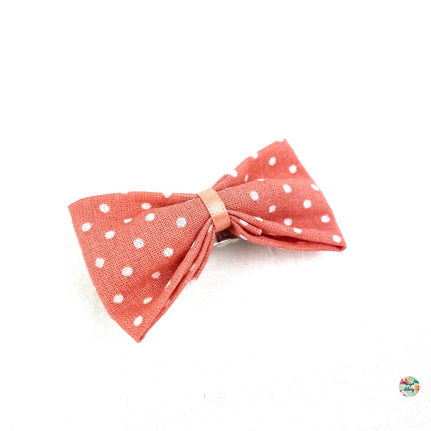 Vieux rose pois blancs