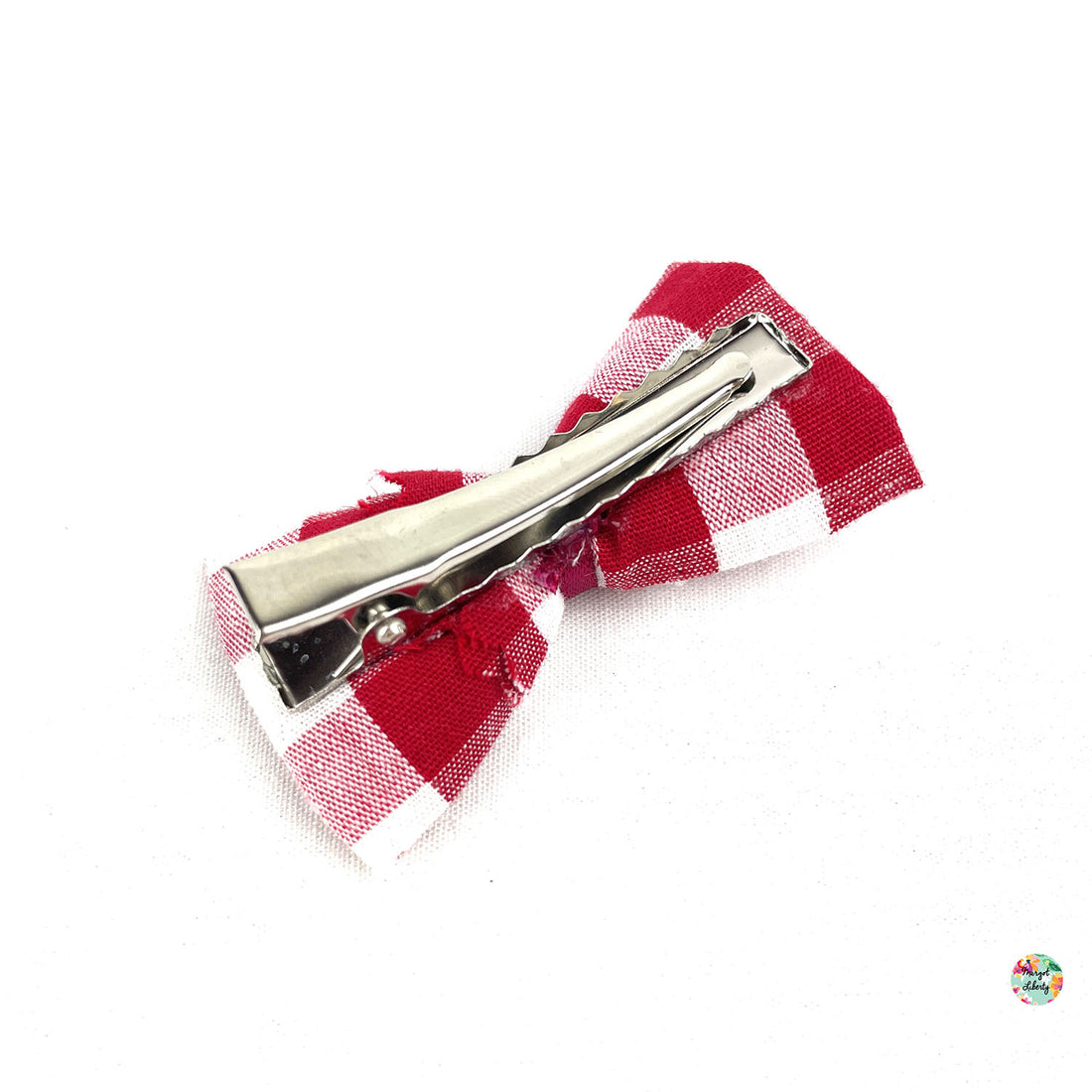 Barrette Vichy rouge