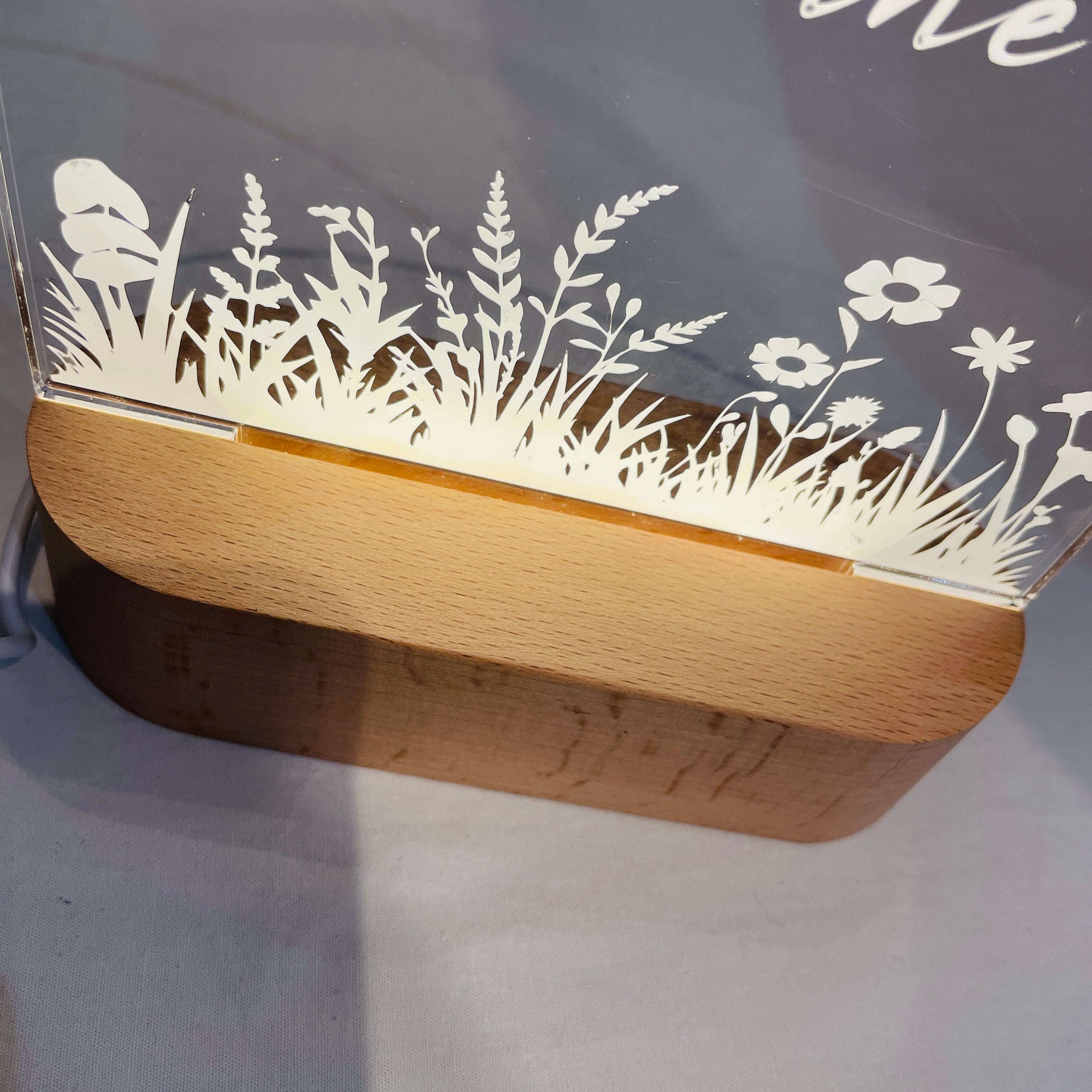 Veilleuse "Fleurs" personnalisable