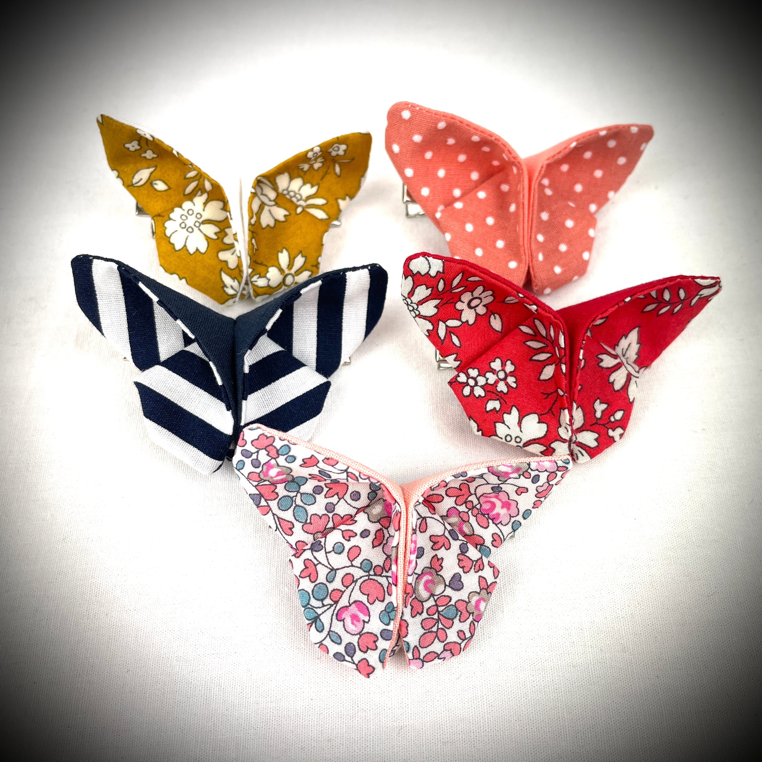 Lot de 5 barrettes "Papillon" N°1