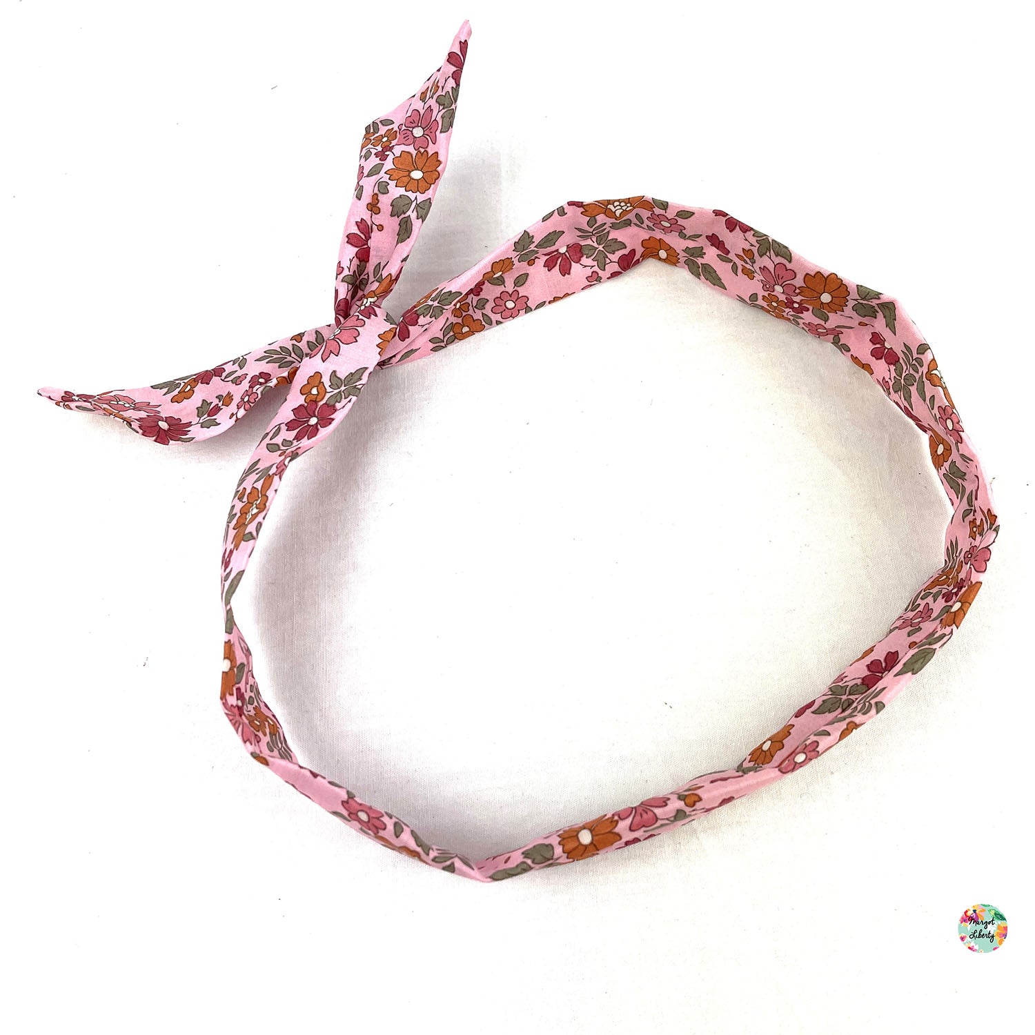 Bandeau "Twist" Liberty "Capel Floret Rose Buvard"
