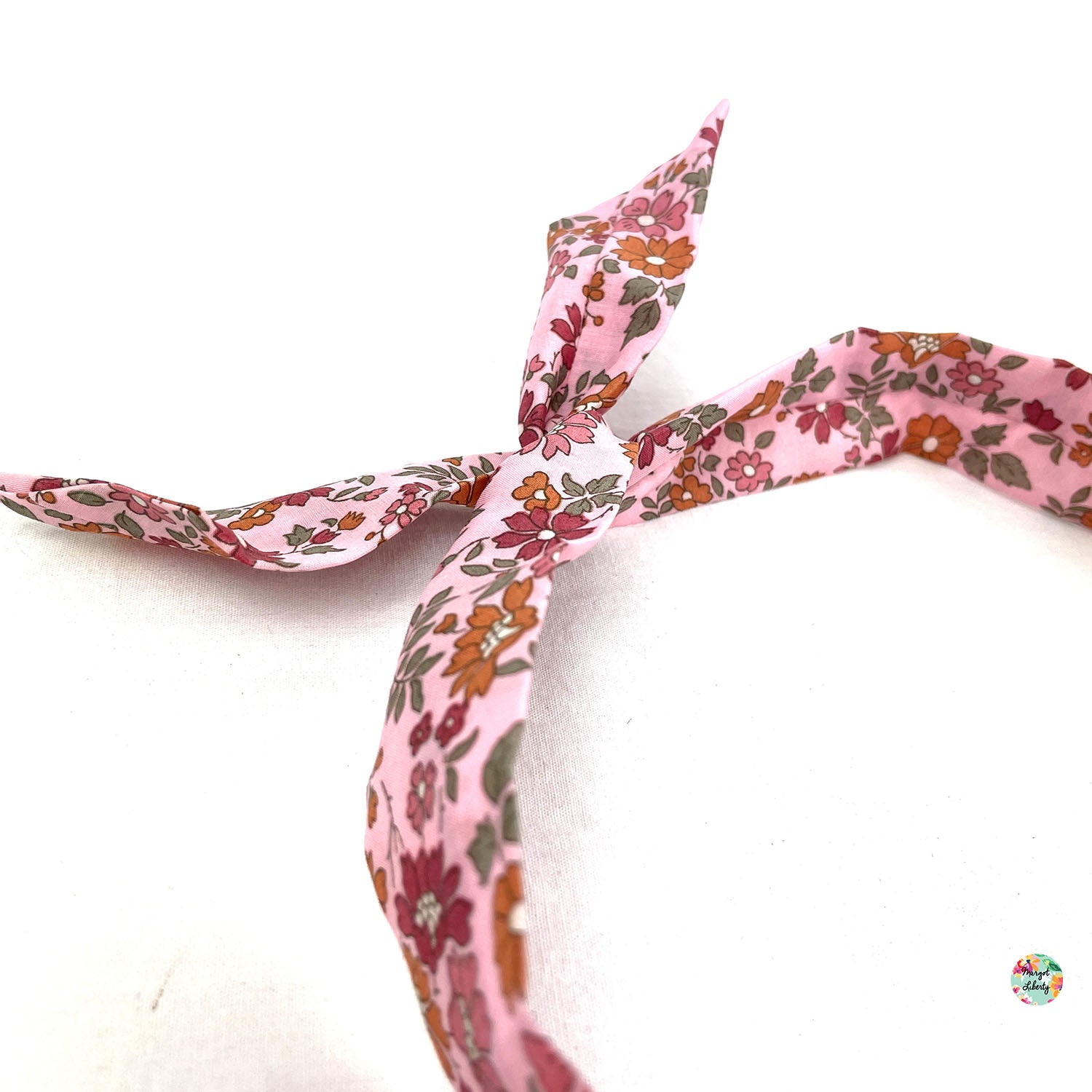 Bandeau "Twist" Liberty "Capel Floret Rose Buvard"