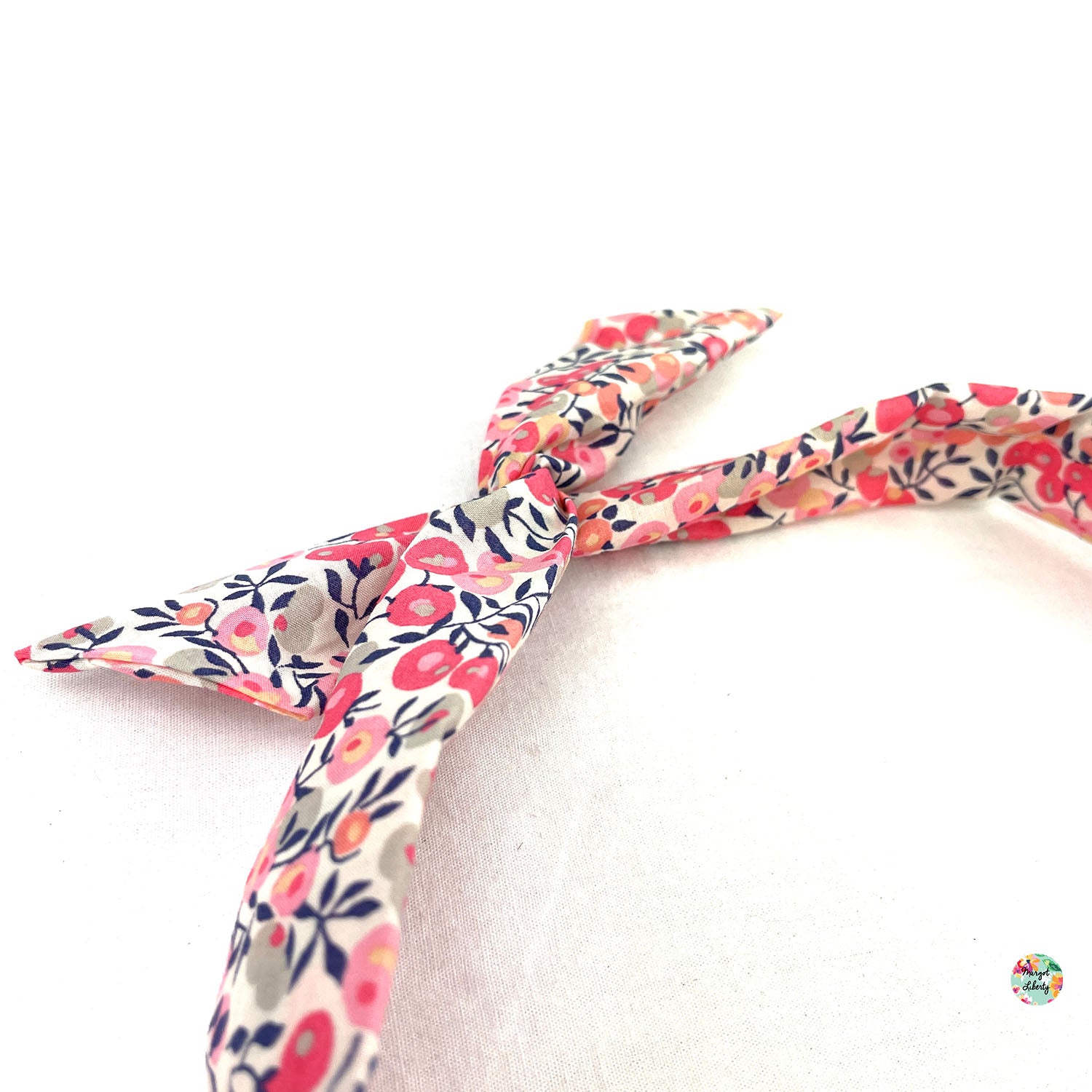Bandeau "Twist" Liberty "Wiltshire Pois de Senteur"