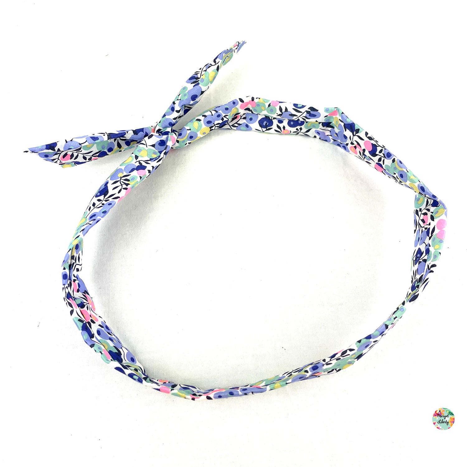 Bandeau "Twist" Liberty "Wiltshire Aurore Fluo"