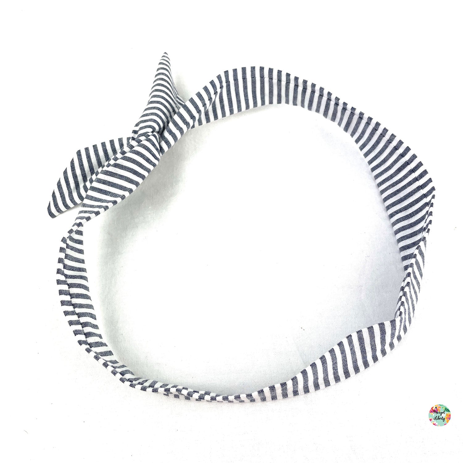 Bandeau "Twist" Rayures grises et blanches
