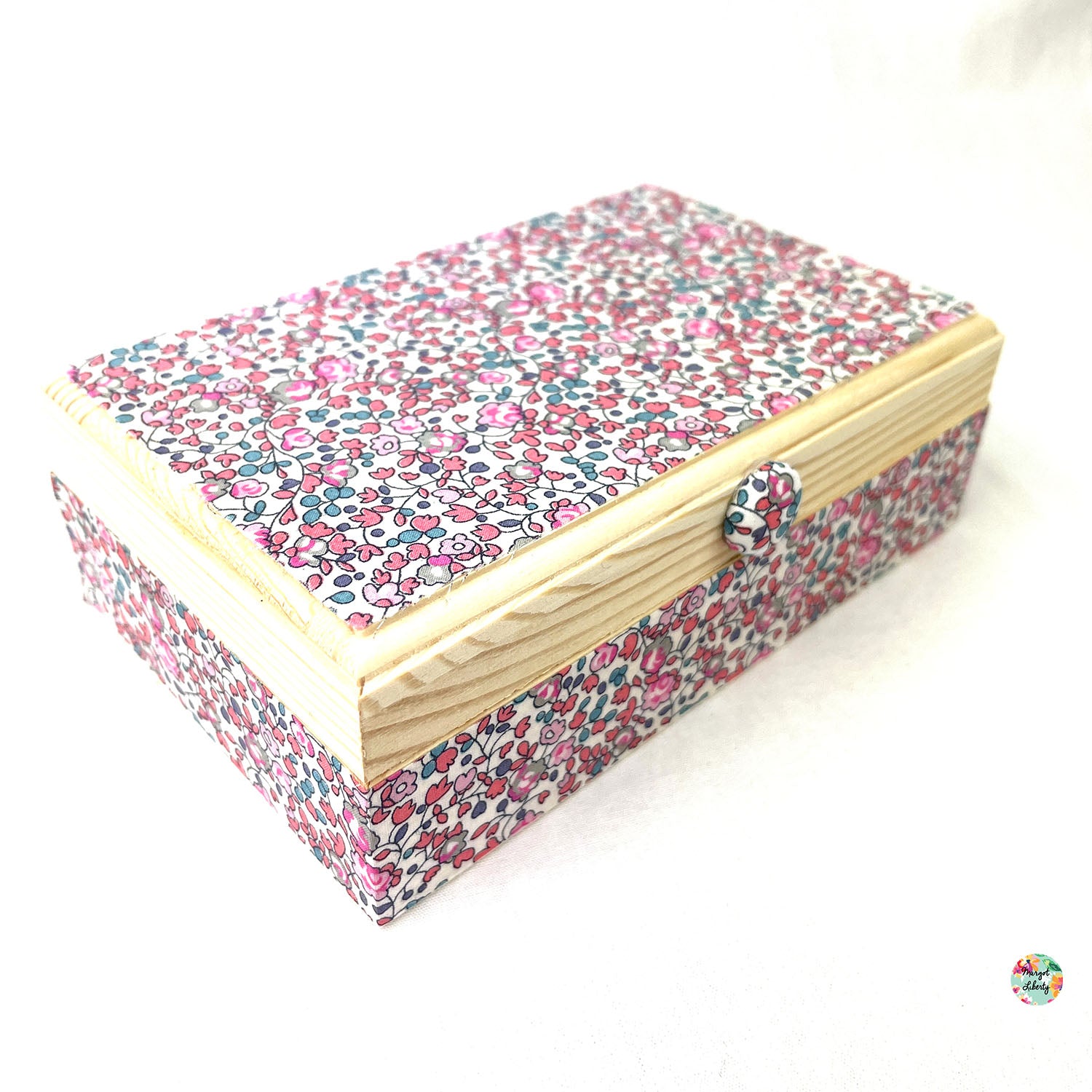 Boîte à trésors Liberty Eloïse rose et bleu
