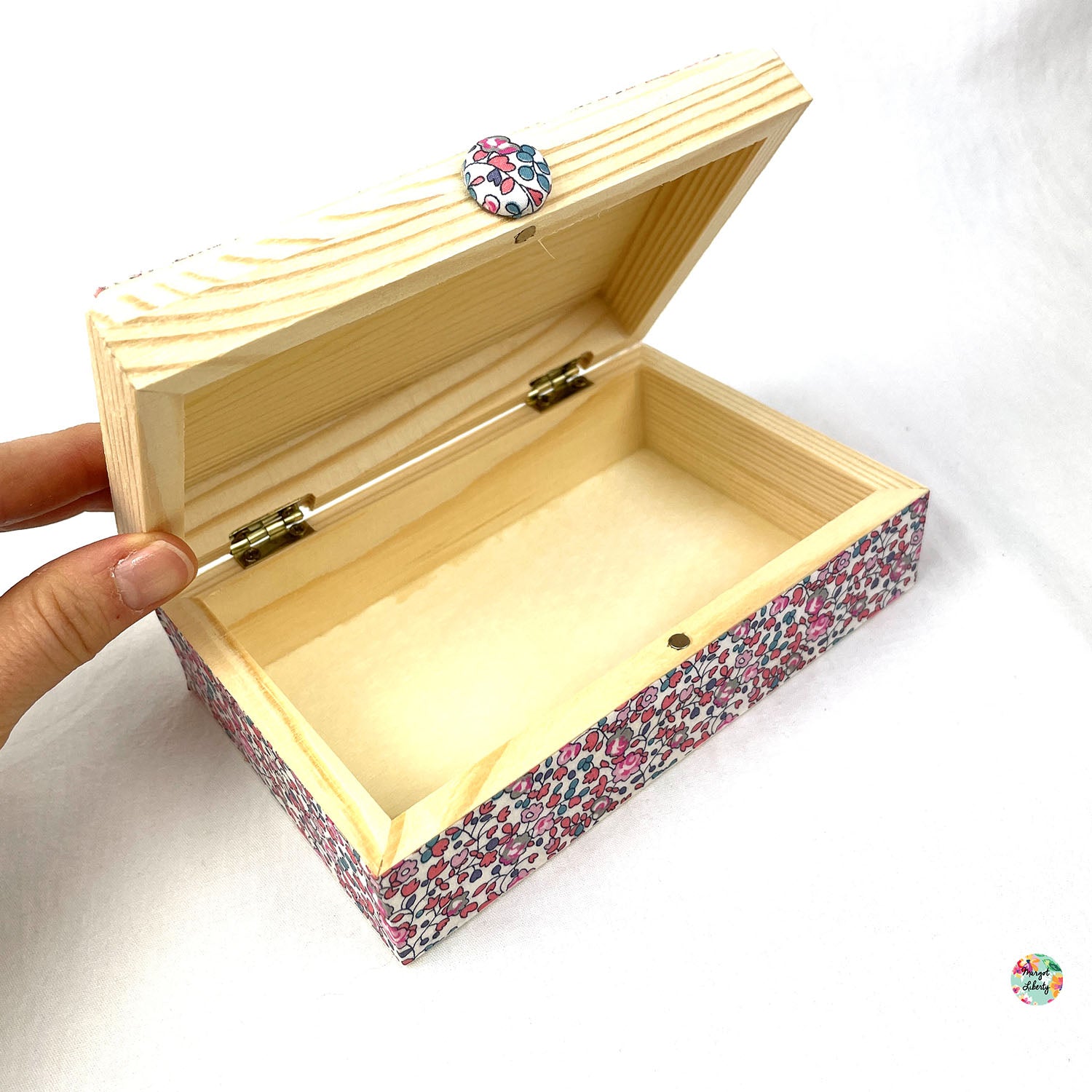 Boîte à trésors Liberty Eloïse rose et bleu