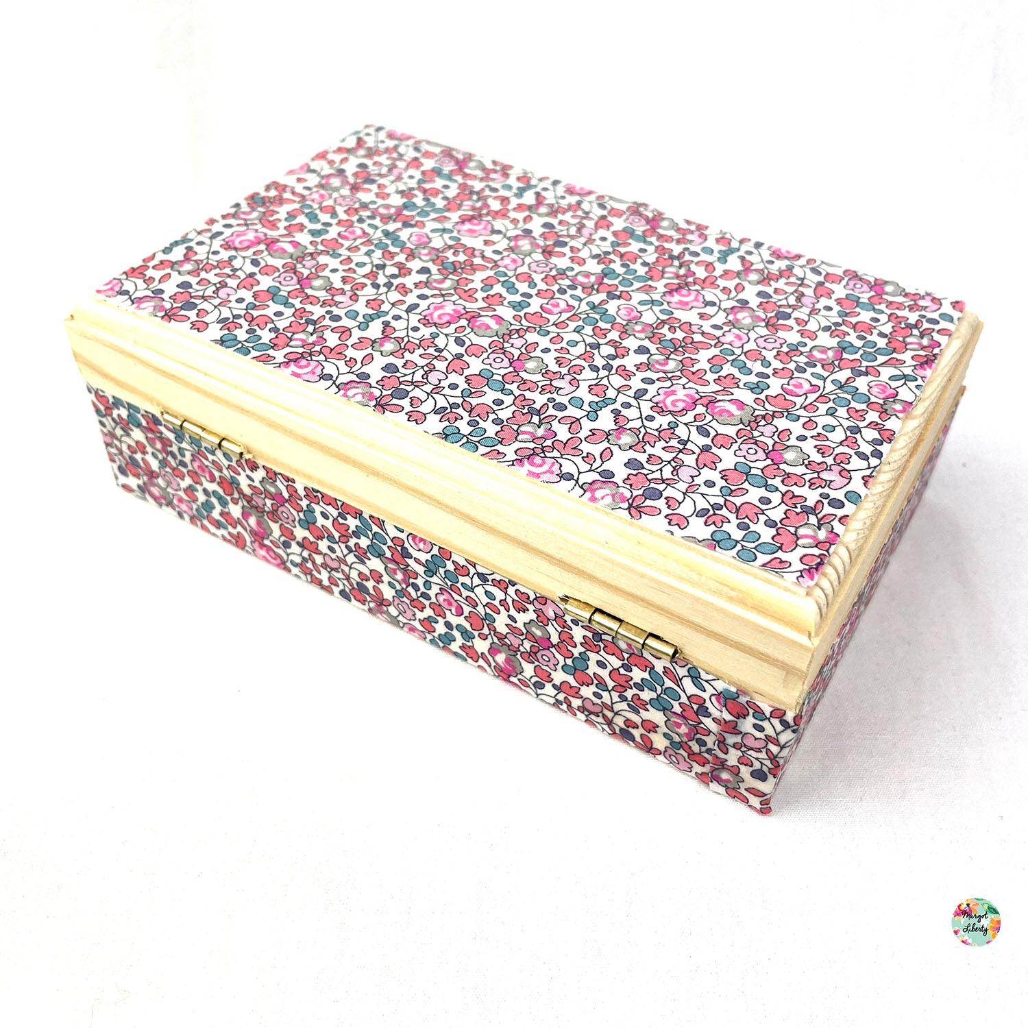Boîte à trésors Liberty Eloïse rose et bleu