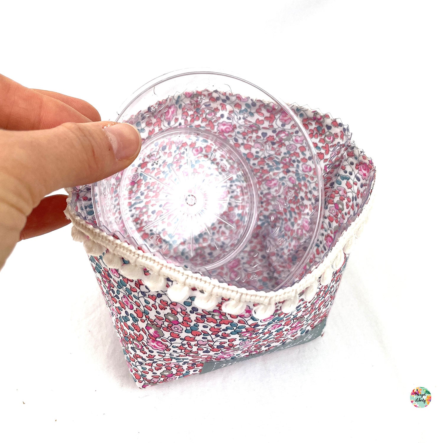 Cache-Pot Liberty " Eloïse rose et bleu"