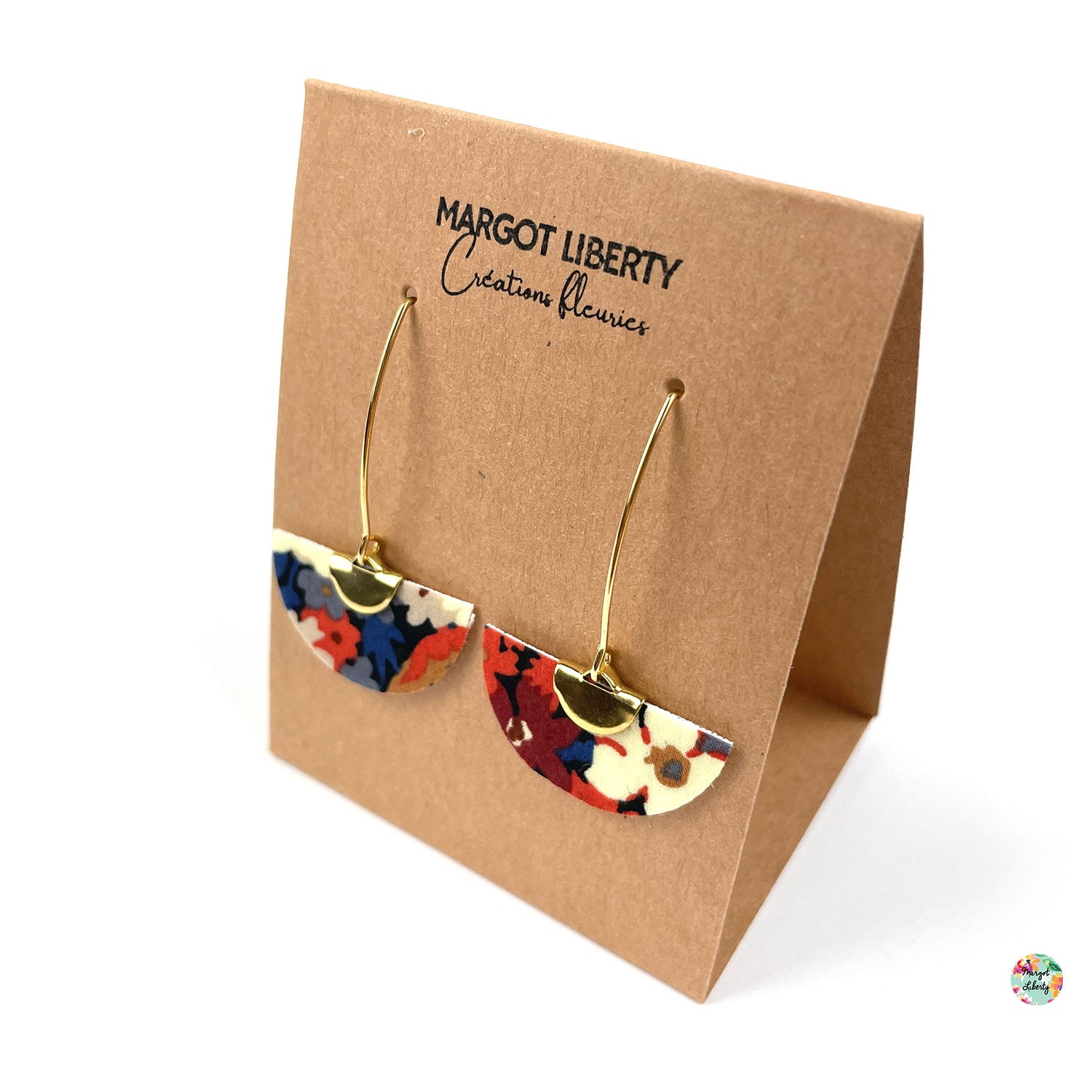 Boucles d’oreilles "Demi-lune" Liberty Thorpe (couleur or)