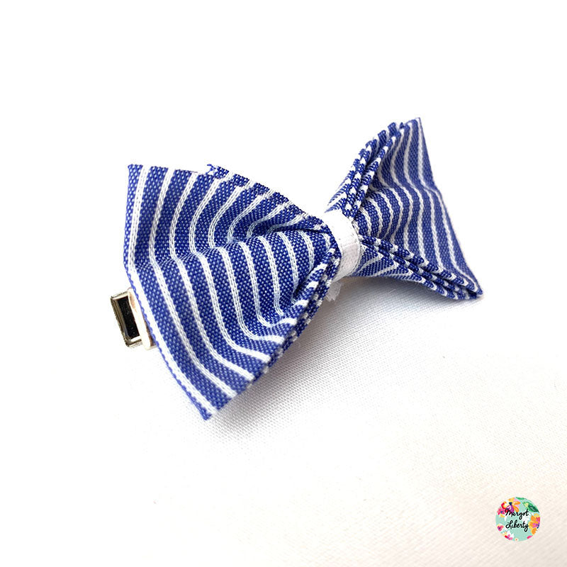 Rayures bleu jean et blanches