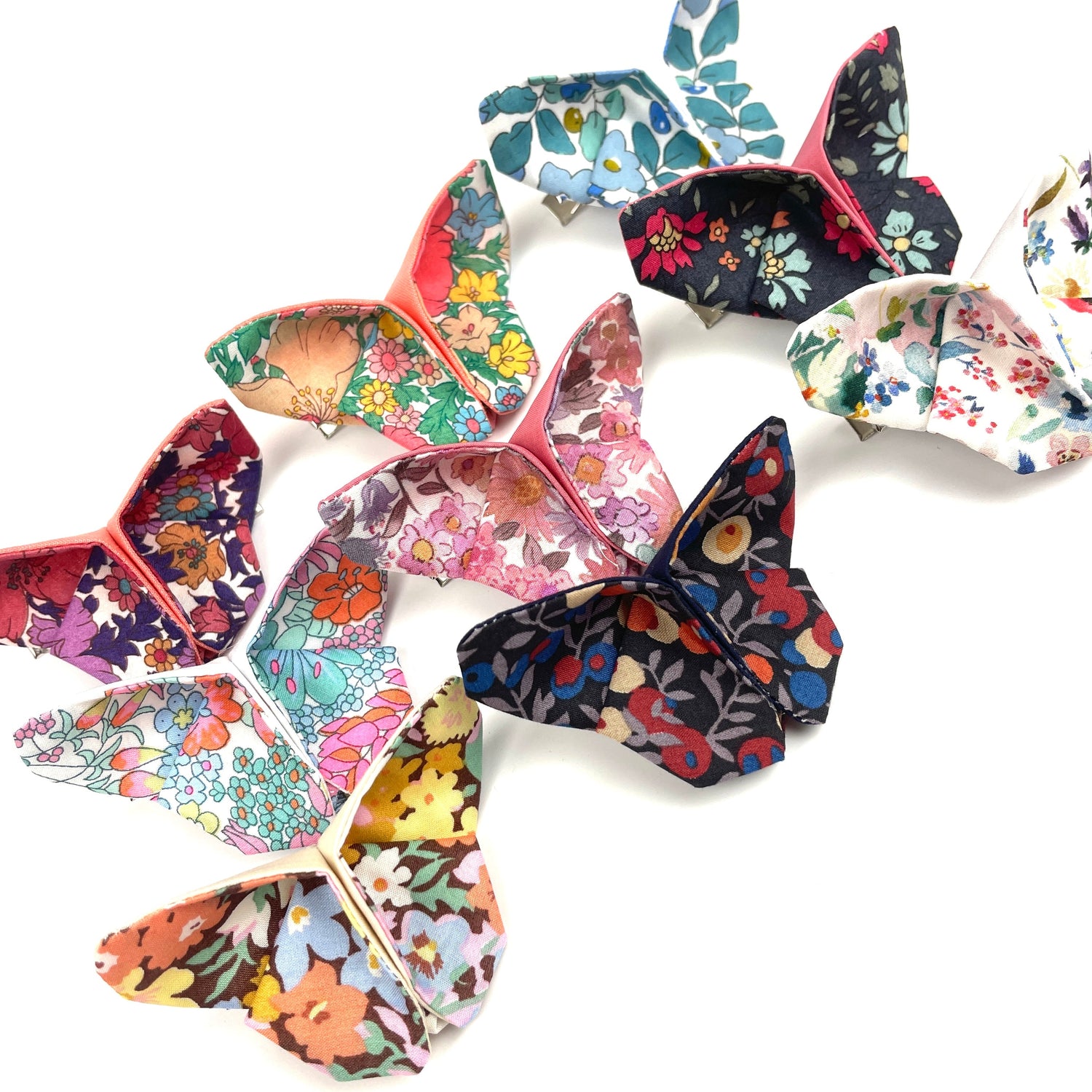 Barrettes &quot;Papillon&quot; Nouveaux Tissus
