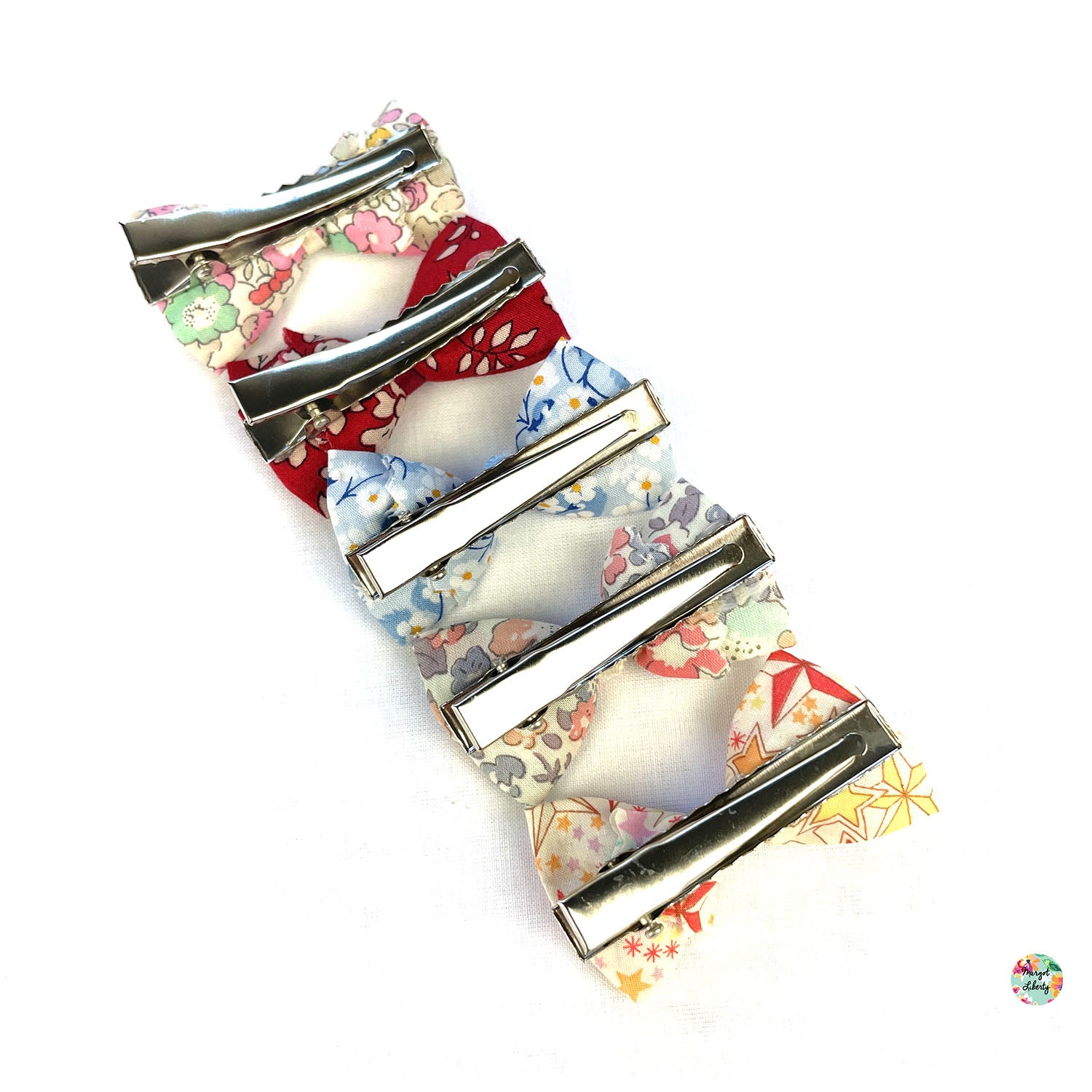 Lot de 5 Minis barrettes Liberty