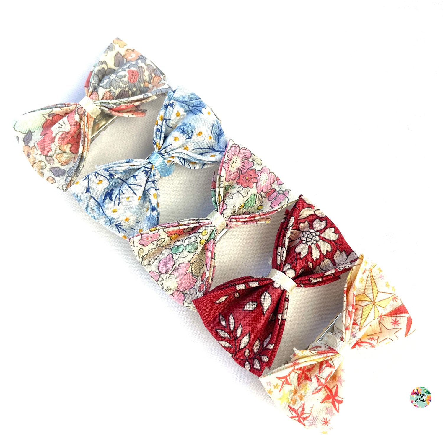 Lot de 5 Minis barrettes Liberty