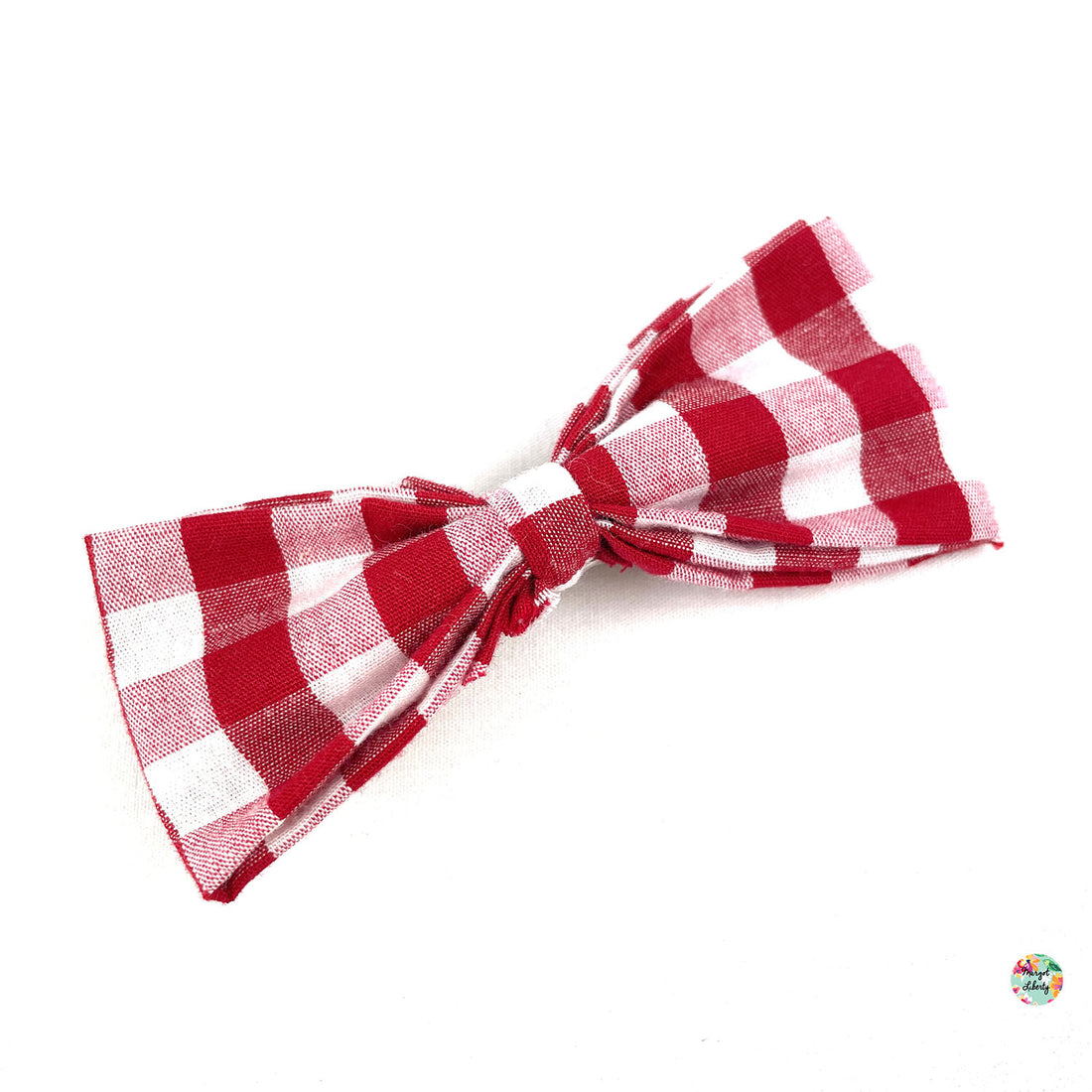 Grande Barrette Vichy rouge et blanc