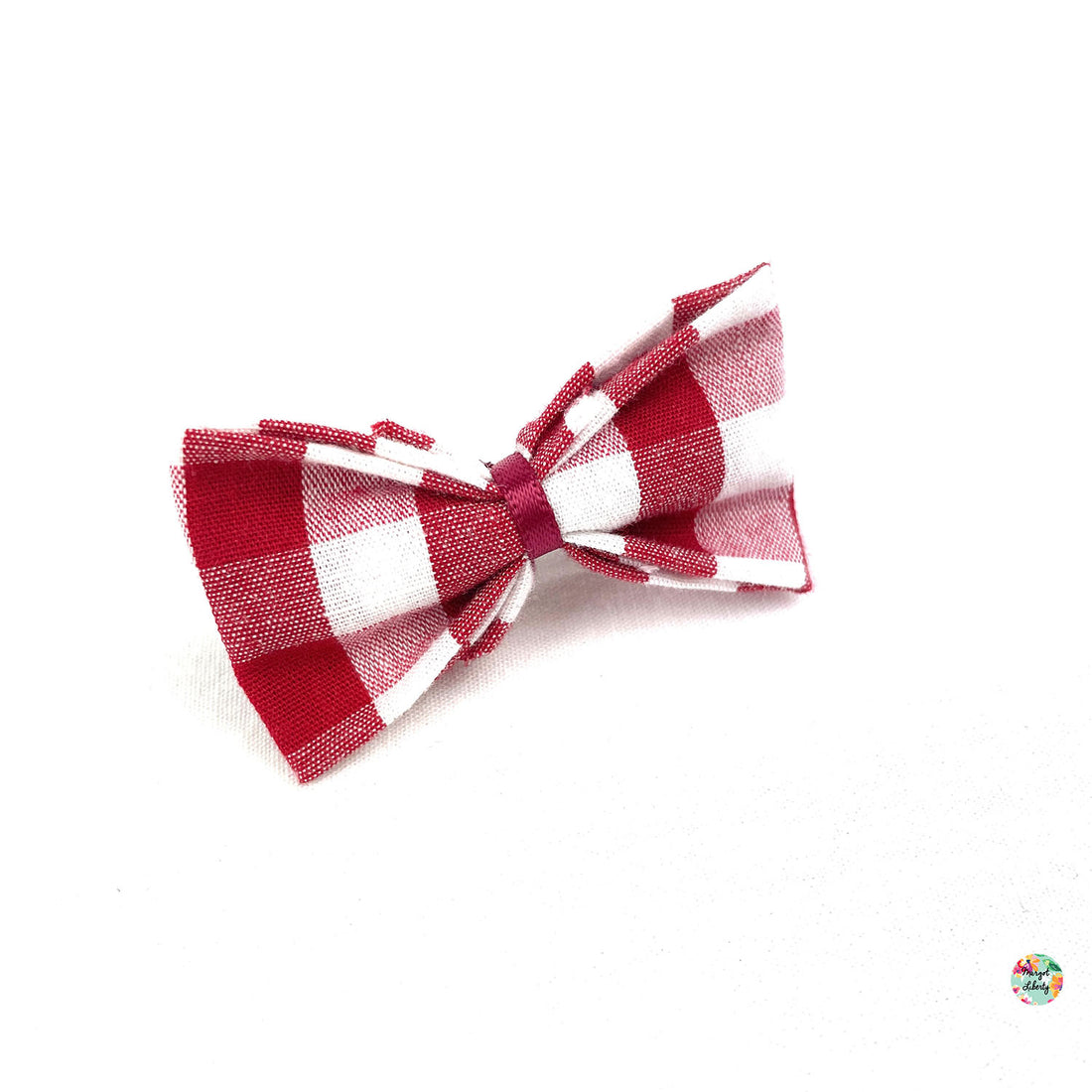 Barrette Vichy rouge