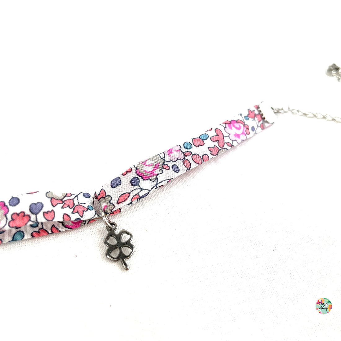 Bracelet Liberty "Eloïse rose et bleu"