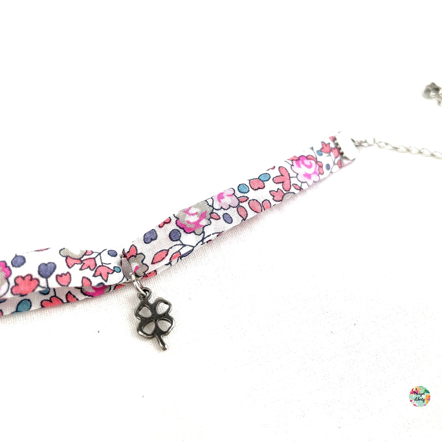 Bracelet Liberty &quot;Eloïse rose et bleu&quot;