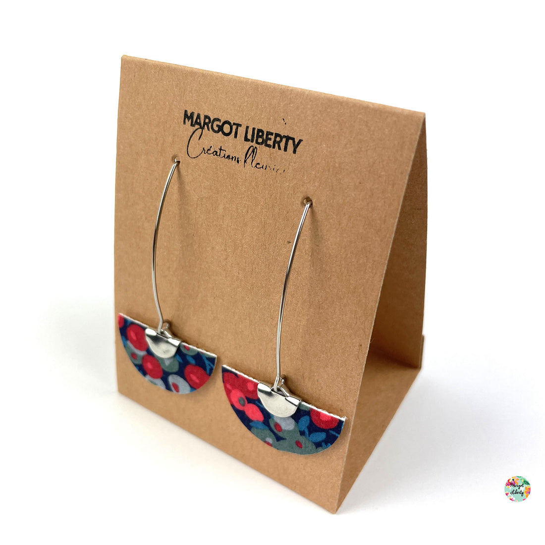 Boucles d’oreilles "Demi-lune" Liberty Wiltshire Nausicaa (couleur argent)