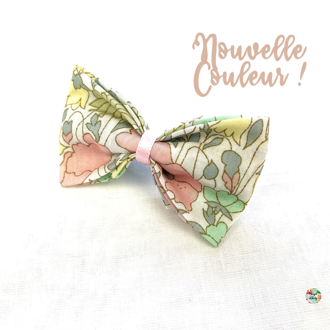 Barrette Liberty &quot;Poppy and Daisy pastel&quot;