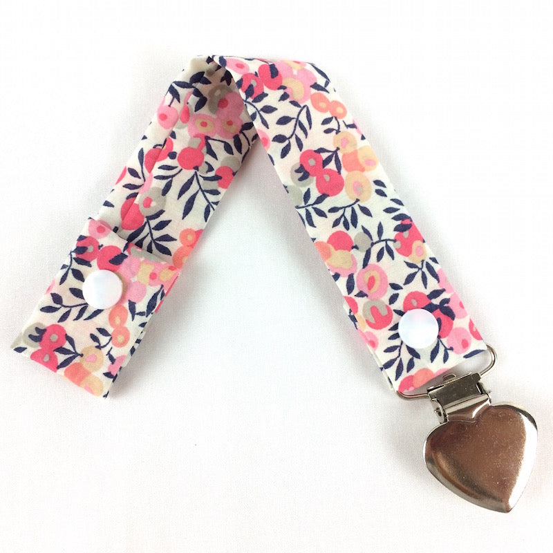 Attache-tétine Liberty Wiltshire pois de senteur