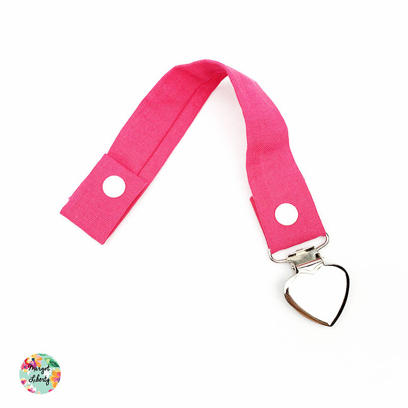 Attache-tétine fuschia uni