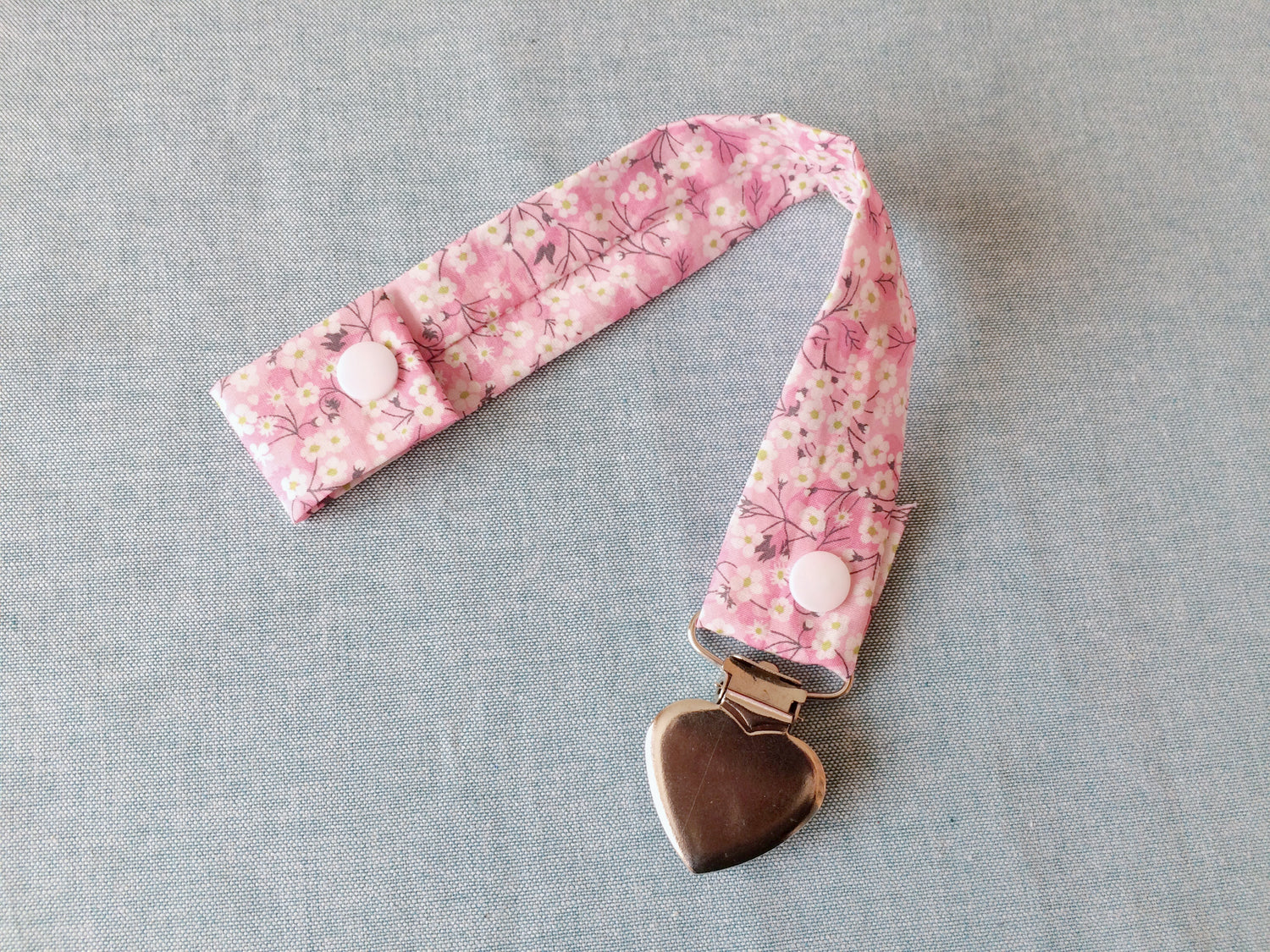 Attache-tétine Liberty Mitsi orchidée rose